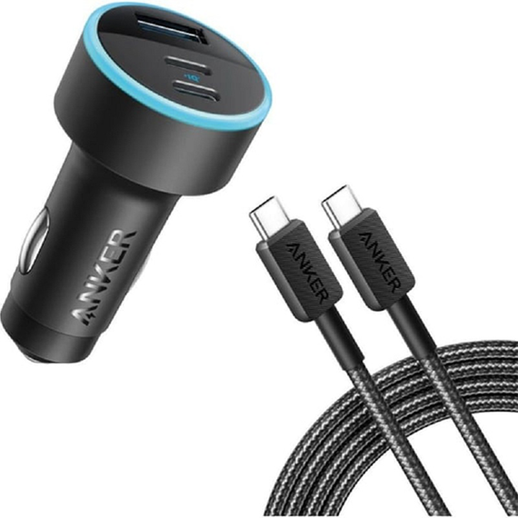 Автомобильное зарядное устройство Anker 335 USB-C 67 Вт 3 порта (B2736H11) Black