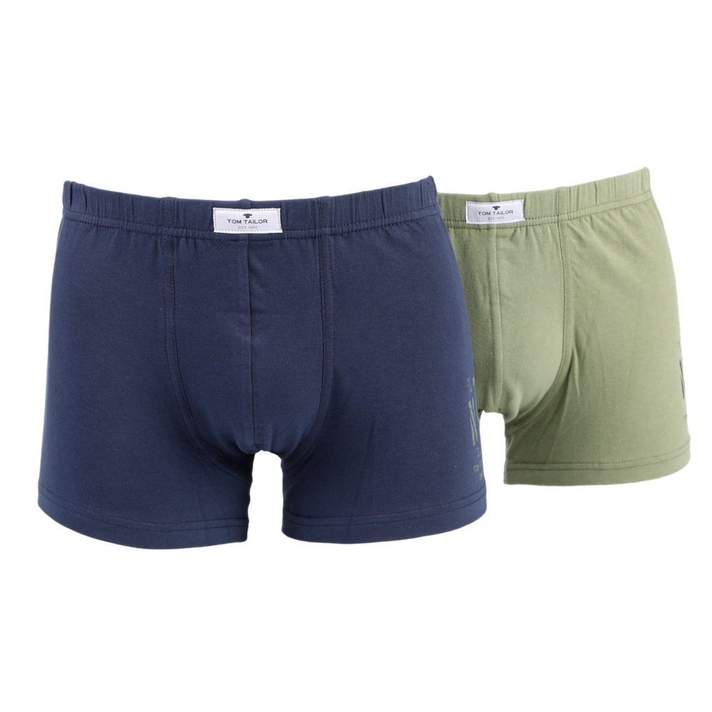 Мужские трусы боксеры набор 2в1 (темно-синие, оливковые) Tom Tailor 70476/6061 320