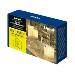 ULD-F060 WARM WHITE CANDLE SET3 Фигура светодиодная Свеча на батарейках CR2032 в-к. в составе набора из 3 штук. 1 светодиод. Теплый белый свет. TM Uniel