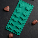 Форма силиконовая "Новый год" 12 ячеек (21*10 см)