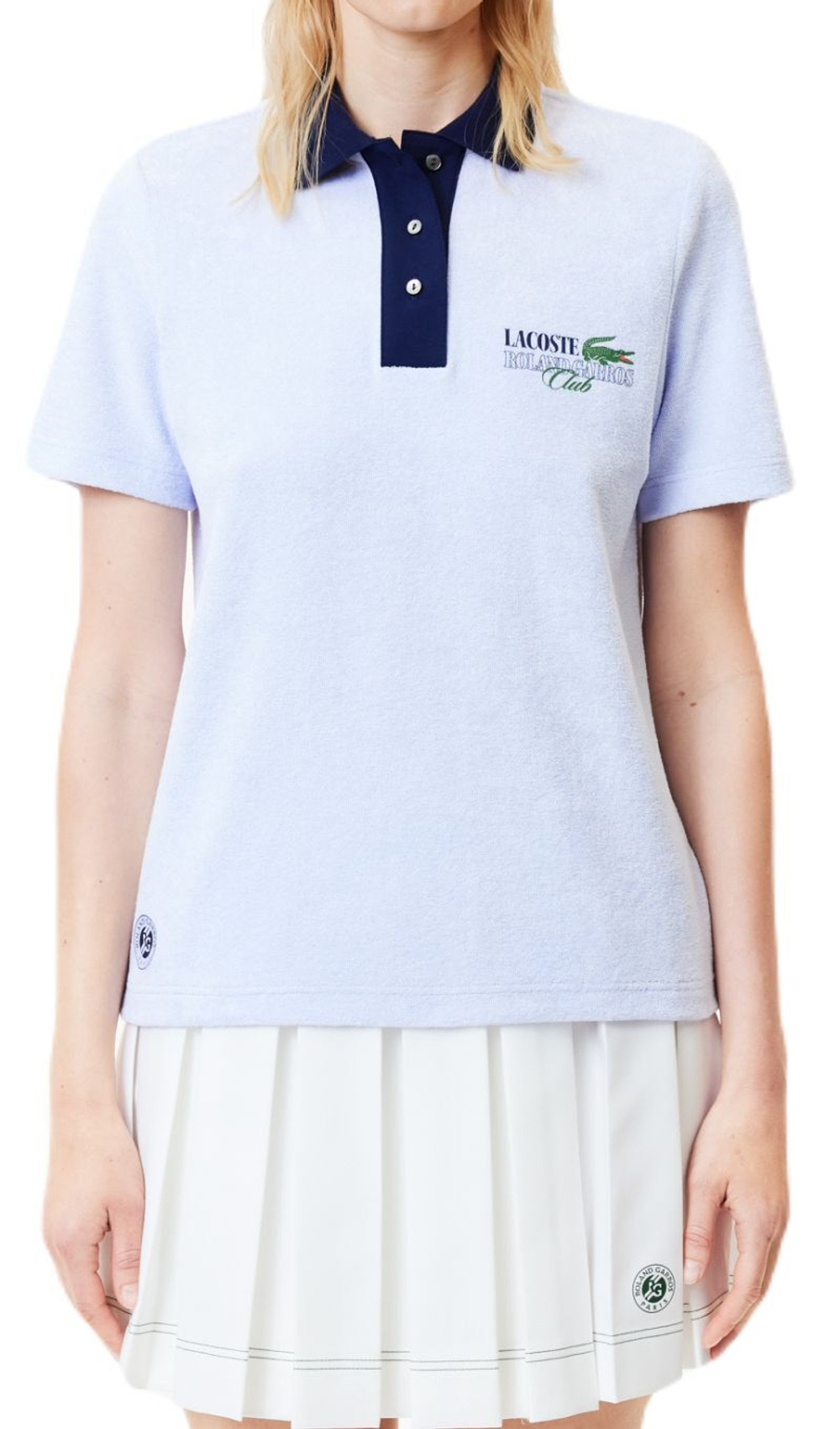 Женское поло Lacoste Roland Garros Edition Terry Knit Tennis Polo Shirt - небесный