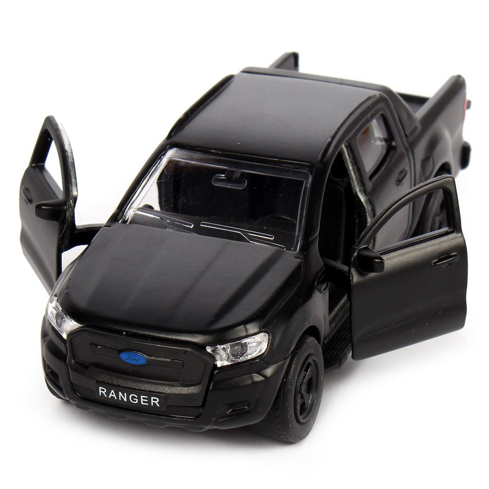Модель ин. мет. "Ford Ranger Пикап" 12см, открыв.дв. баг. черный мат. коробка SB-18-09-FR-N(BL-MATTE)-W