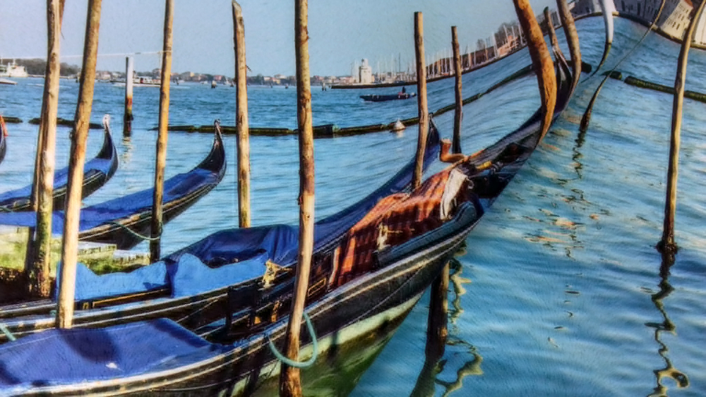 Микровелюр Xpoint (Икспоинт) 0026.01 Венеция лодки