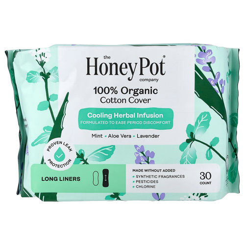 The Honey Pot Company, поверхность из 100% органического хлопка, длинные прокладки, 30 шт.