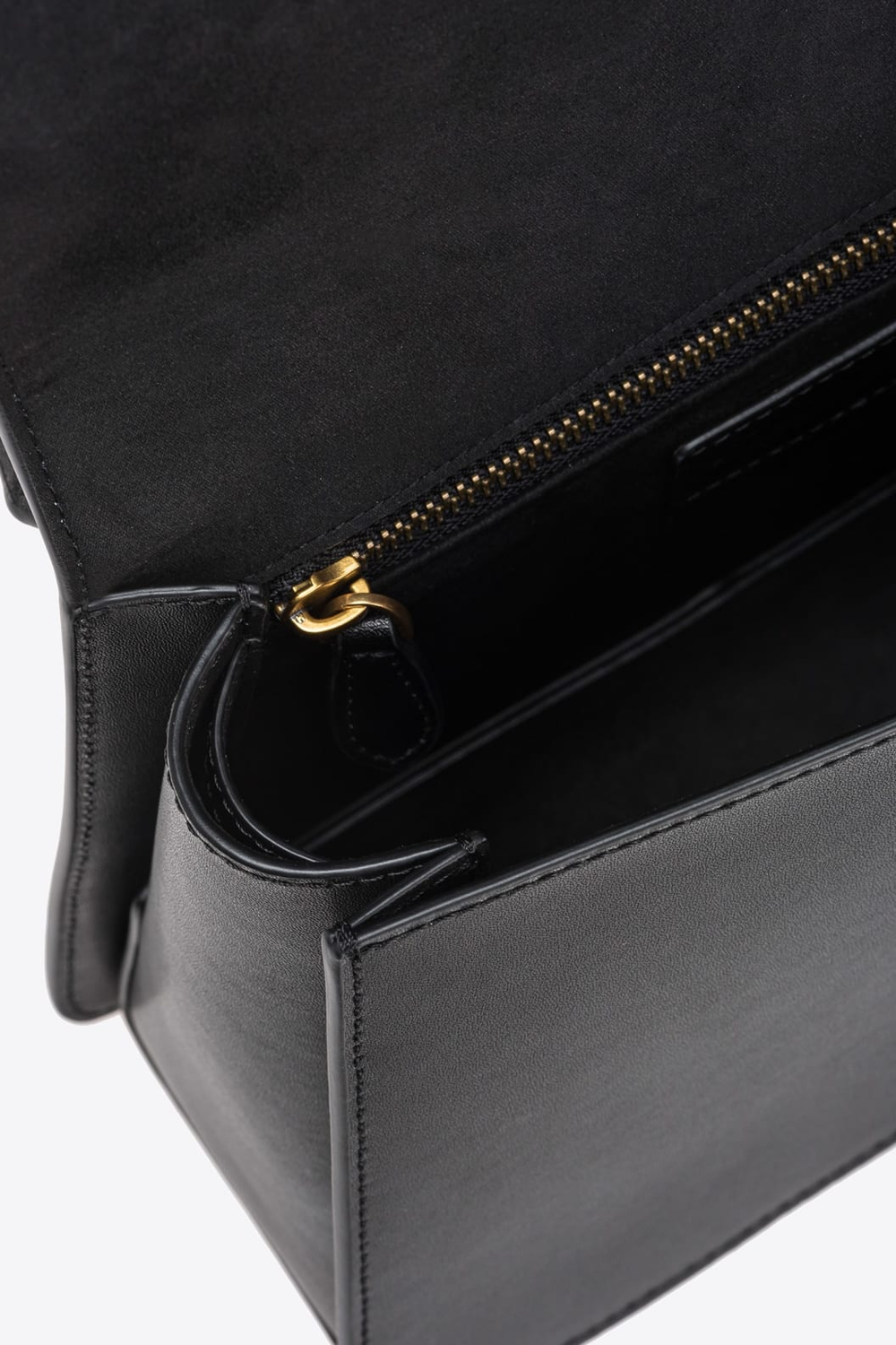 MINI LOVE BAG ONE TOP HANDLE LIGHT SIMPLY – black gold