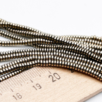 Гематит Рондель бусины (имитация), цвет золотистый, размер около 1*2,5 мм, цена за отрезок 19 см (1/2 нити)