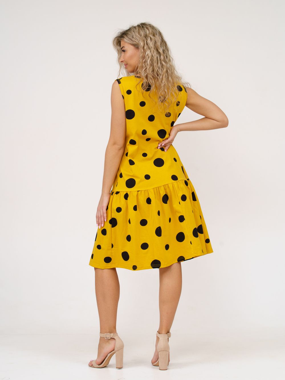 914 Сарафан "Горох/горчица" SveTekst (Акция)