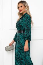 Платье Делиса (малахит/принт) Р11-1191/5 Nikol (Акция)