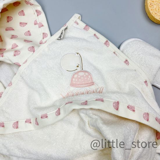 Банный комплект "Черепаха и компания" розовый