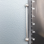 Набор штанг индастриал 6 шт ( 32мм, 34 мм, 36 мм, 38 мм, 40 мм, 42 мм) с шариками  5 мм, толщиной 1,6 мм. Медицинская сталь