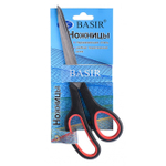 Ножницы канцелярские Basir прорезиненная ручка, 21.5 см, ассорти