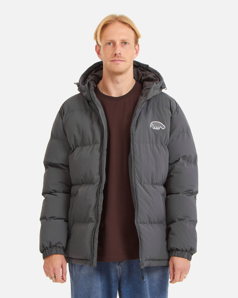 Куртка Anteater Downjacket-HoodedCrispy-Dark-Grey