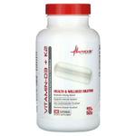 Metabolic Nutrition, витамины D3 и K2, 90 капсул