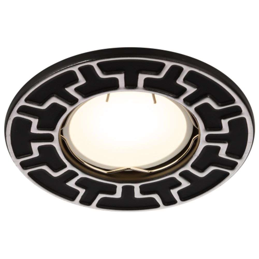 ST5 CH/BK Светильник ЭРА штампованный MR16,12V/220V, 50W черный/хром