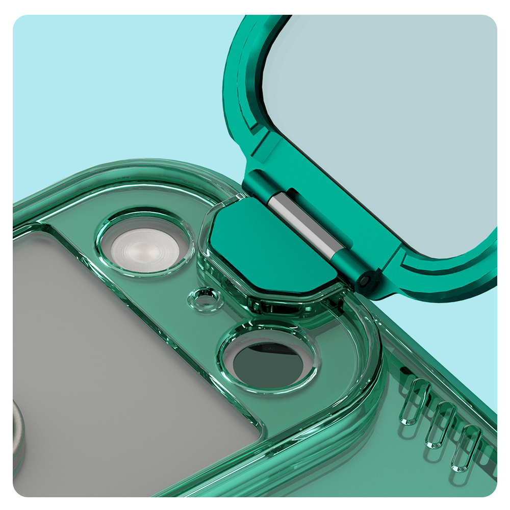 Чехол прозрачный зеленого цвета с MagSafe на iPhone 17 Pro, серия Iceblade Prop Magnetic (версия с прозрачной крышкой объектива) от Nillkin