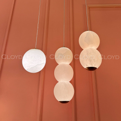 Подвесной светильник Cloyd ORIONIS P3 / выс. 36 см - алебастр - латунь (арт.12531)