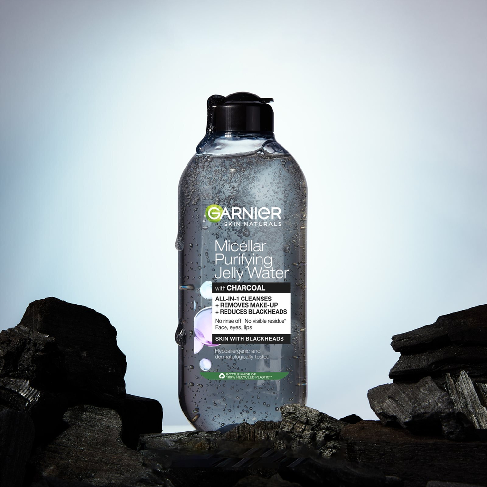 Garnier Skin Naturals Pure Charcoal - очищающая мицеллярная вода с консистенцией геля /   400  ml  / GTIN 3600542453752