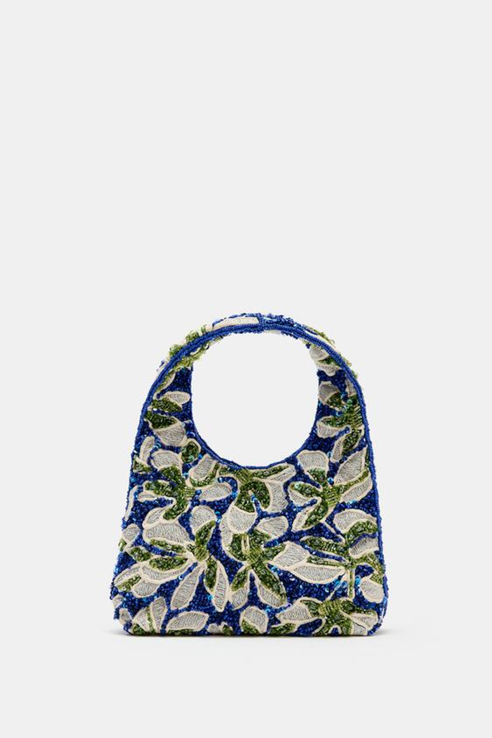 ZARA СУМКА ИЗ БУСИН, СИНИЙ