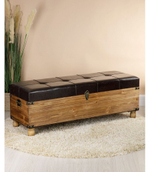 Банкетка-сундук 100х35х38см МДФ, дерево, искожа, поролон, металл