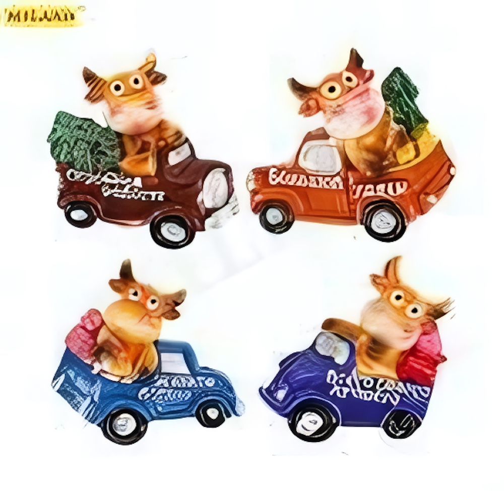 Магнит в ассорт. Бык в машине