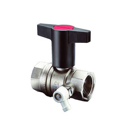Кран шаровой полнопроходной Oventrop Optibal - 3/4" (ВР/ВР, PN16, 100°C, со сливным штуцером 1/4")