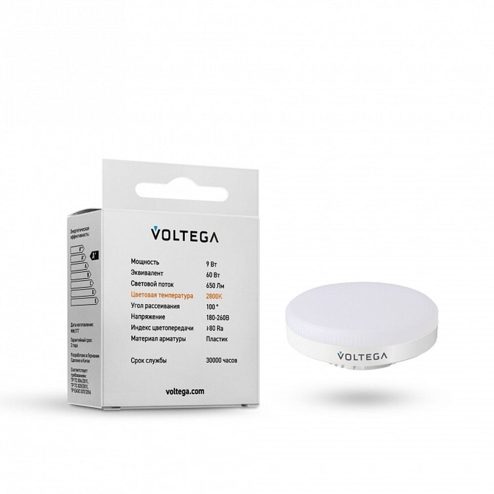 Лампа светодиодная Voltega GX53 9W GX53 9Вт 2800K 7772