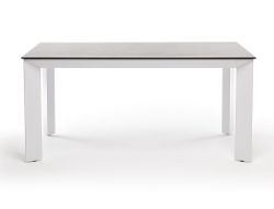 "Венето" обеденный стол из HPL 160х80см, цвет "серый гранит", каркас белый