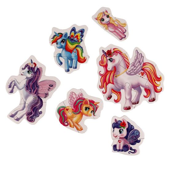 Макси-пазлы. Единороги.  150х180х40 мм. Умные игры