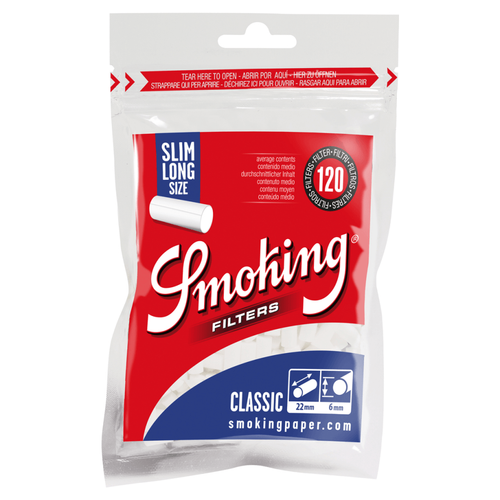 Фильтры для самокруток Smoking Slim Long 120шт