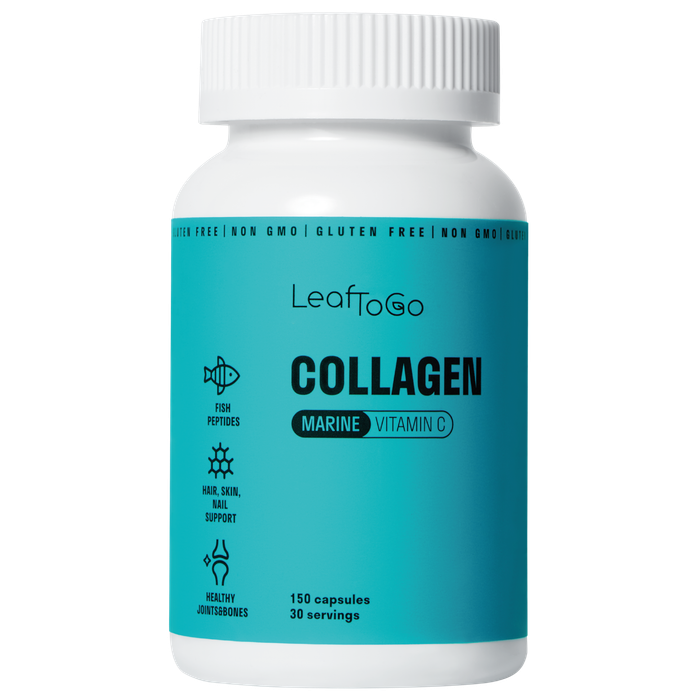 Морской Коллаген, Marine collagen, Leaf To Go, 150 капсул