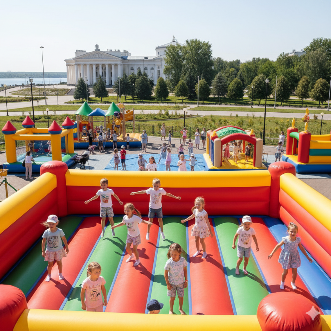 Надувной батут купить в Березниках недорого | БатутМастер