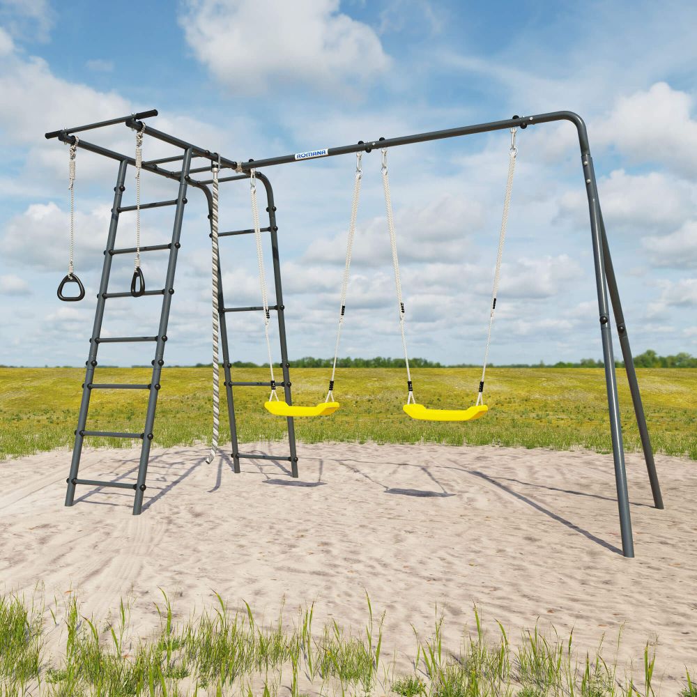 ROMANA Полянка Плюс 2 (антрацит) (с качелями гнездо 100см)