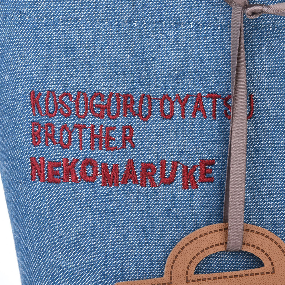 Сумка тоут NEKOMARUKE "BUTTER KEKS", джинсовый синий, 23-6515-3, KUSUGURU