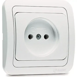 Розетка Makel Mimoza белая керамика 12002 скрытой проводки