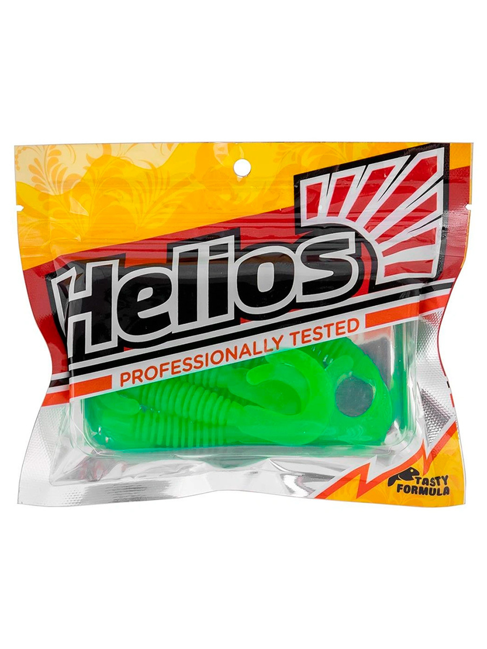 Твистер Helios Din 3,11"/7,9см Electric green 6шт. (HS-33-007)