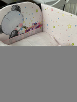 Комплект в кроватку 6-ти предметный "Счастливчик" (розовый/девочка)