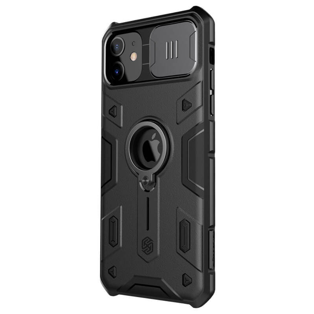 Противоударный чехол с кольцом и защитой камеры Nillkin CamShield Armor Case для iPhone 11