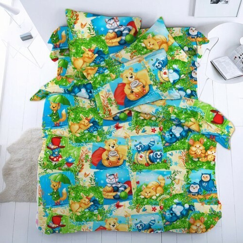 Бязь Комфорт 150 см набивная Тейково рис 13056 вид 1 Зверушки