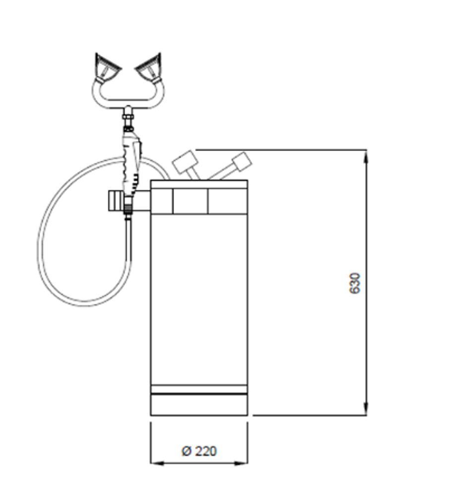 Аварийный портативный фонтан 18 л. нерж. сталь BOCCHISF SC392 зеленый