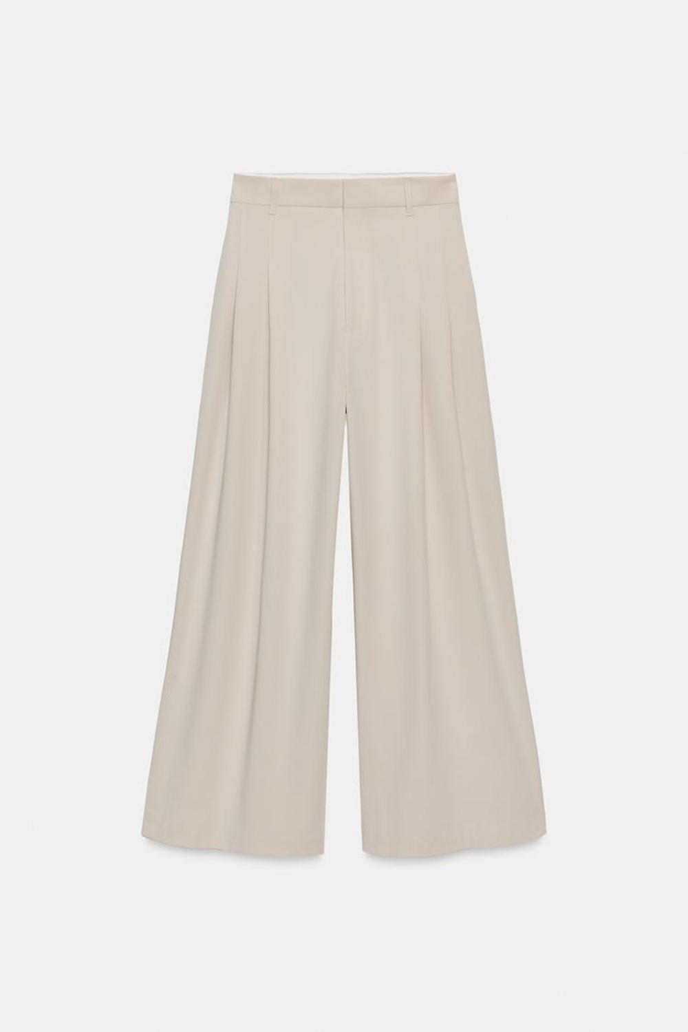 ZARA БРЮКИ С ЗАЩИПАМИ, ЦВЕТ ЛЬДА