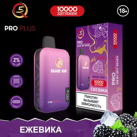 Q5 Pro Plus Ежевика 10000 затяжек 20мг Hard (2% Hard)