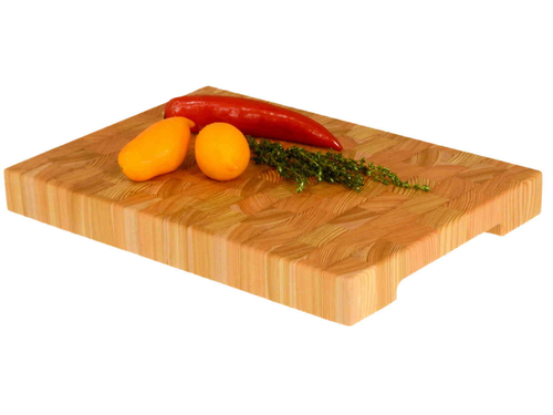 Торцевая разделочная доска 35x25x4 см. лиственница, арт. 009