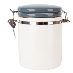 Банка для сыпучих продуктов (клипс) " " 14*10*14см. v=630мл. (керамика)