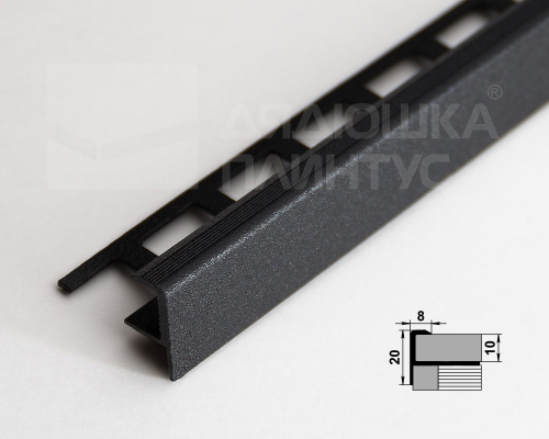 Профиль окантовочный ПУ 13.2700.215 черный ЛУКА