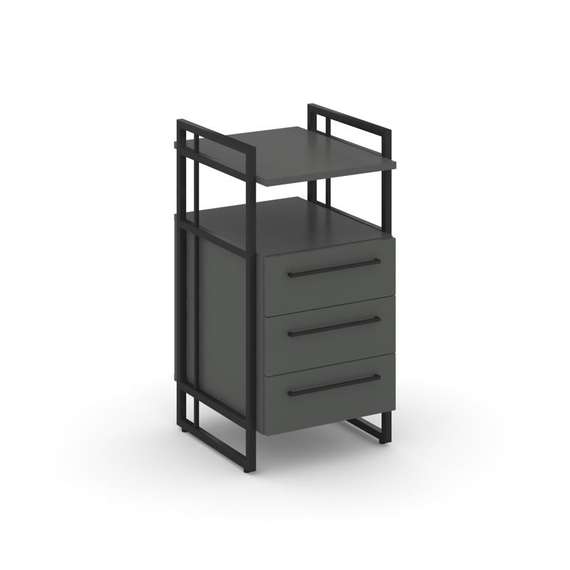 Rift Direct Тумба приставная RF.TPRR-001 Антрацит NEW/Металл Черный/Черный Ручки 424*500*821