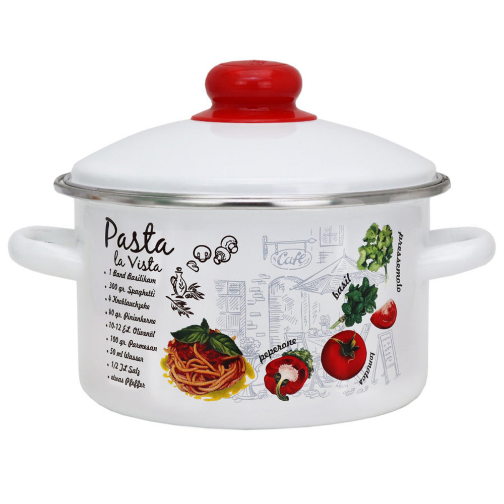 Кастрюля эмалированная Паста 3,0л мет