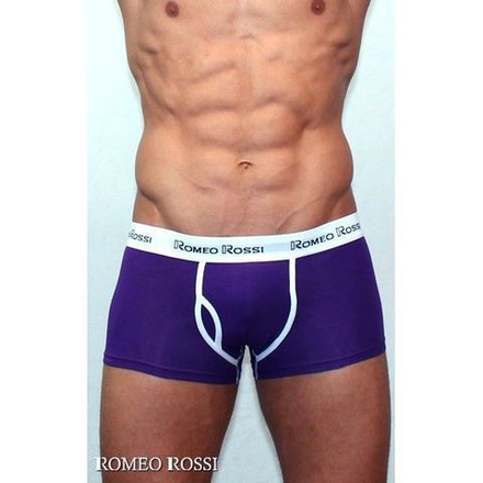 Мужские трусы боксеры баклажановые Romeo Rossi Boxer Brief RR365-5