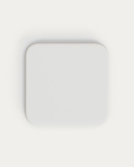 Уличный стол Dina белый из цемента и стали со столешницей 70х70 см