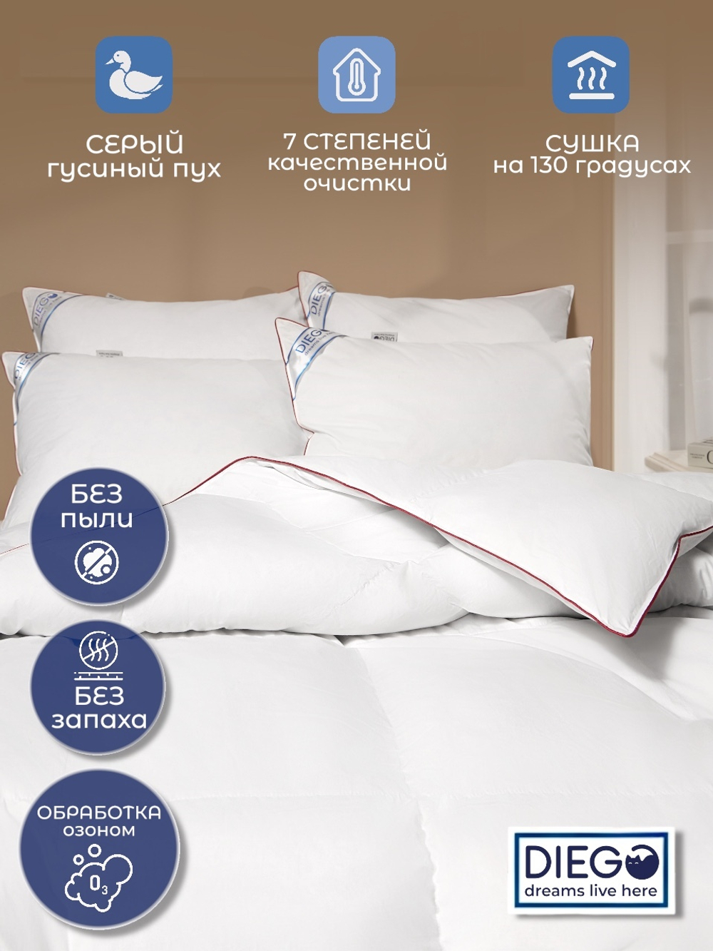 Одеяло Прованс двуспальное 172х200 Белое