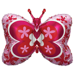 Шар Фольгированный Бабочка розовая (Фуксия)
